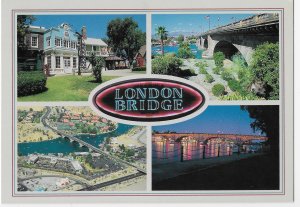 Lake Havisu City Arizona Split View of English Village and London Bridge 4 by 6