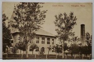 Wheaton Minnesota Court House 1913 to Douglas North Dakota Postcard D9