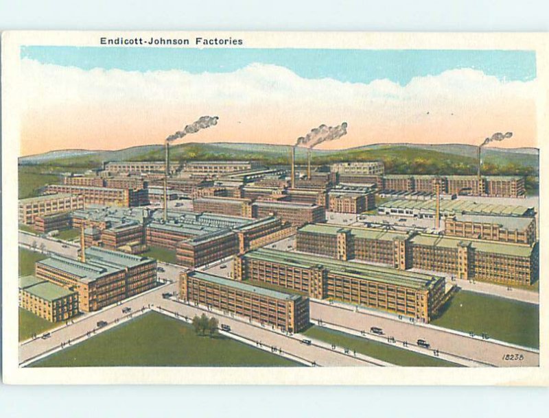 Pre-Chrome FACTORY SCENE Endicott - Near Binghamton New York NY AG3649