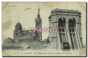 Old Postcard Marseille Elevators From Notre Dame De La Garde