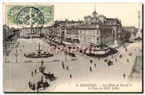 Bordeaux - Courses Thirty July and the Allees de Tourny - Old Postcard