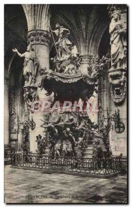 Old Postcard Brussels The Chair De La Cathedrale