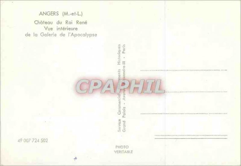 Post Modern Angers Map (M and L) Chateau du Roi Rene Inner View of the Apocal...