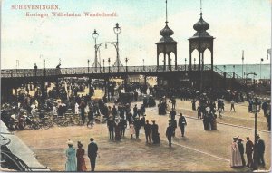 Netherlands Scheveningen Koningin Wilhelmina Wandelhoofd Vintage Postcard 09.21