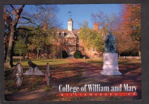 VA College of William and Mary Williamsburg Virginia Military Cannons Postcard