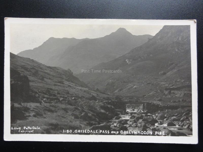 Cumbria: Grisedale Pass and Dollywaggon Pike c1925 Old RP Postcard Pub by Lowe