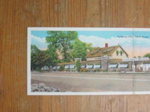 Harmony RI Putnam Pike Twin Elms Tri-Fold 3 Panel Fold Open Postcard c1920s