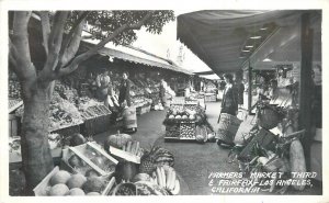 Postcard RPPC California Los Angeles Farmers Market Occupation 23-7536