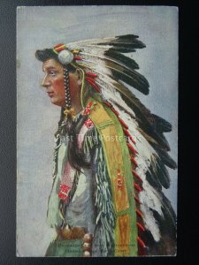 1905 Earls Court Exhibition Indian Village ONONDAGA CHIEF Postcard