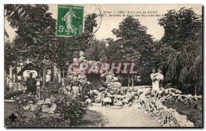 Old Postcard From Around Vichy Cusset Caves and Parc Des Sources Des Fees