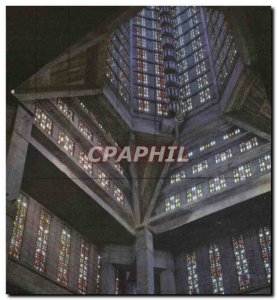 Old Postcard Le Havre St. Joseph Church Inside view