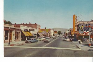 POSTCARD CARSON STREET LOOKING NORTH CARSON CITY NEVADA