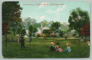 Milwaukee Wisconsin~Conservatory Soldiers Home~c1910 Postcard