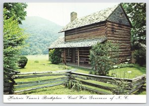 Asheville NC~Historic Zebulon Vances Birthplace~The Log Cabin~Continental PC