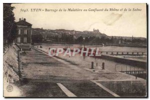 Postcard Old Lyons Dam Mulatiere at Confluence Rhone and Saone