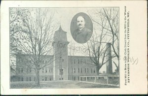 Pittsfield, Maine - Riverside Woolen Co, cloth mill 1907 - vintage ME Postcard 
