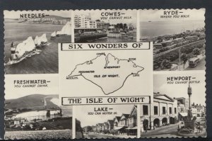 Isle of Wight Postcard - Six Wonders of The Isle of Wight     T6537