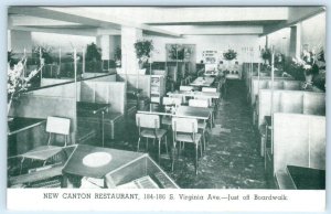ATLANTIC CITY, New Jersey NJ ~ NEW CANTON Chinese Restaurant c1950s-60s Postcard
