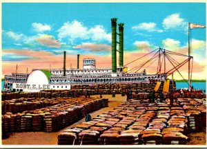 Robert E Lee Riverboat Loading Cotton