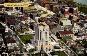 Wisconsin Racine Aerial View Of Court House