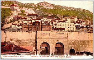 Gibraltar - Casemates Gates And Moorish Castle Entrance Antique Postcard