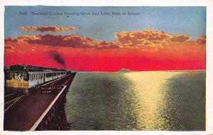 Overland Limited Crossing Great Salt Lake, Utah, USA Utah Train Unused 