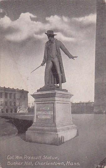 Massachusetts Charlestown Col Wm Prescott State Bunker Hill 1915