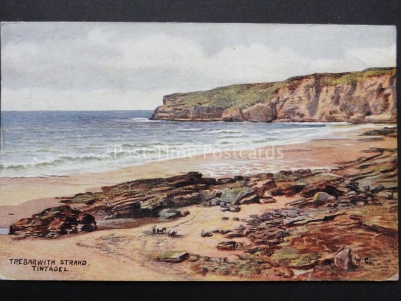 Cornwall: Tredbarwith Strand, Tintagel - by J.Salmon No.3954