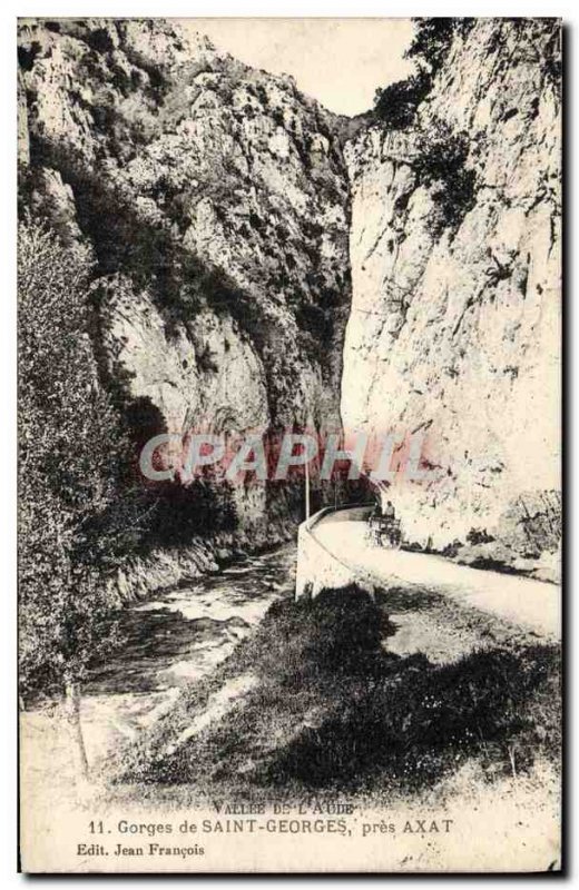 Old Postcard Gorges of St. George near Axat