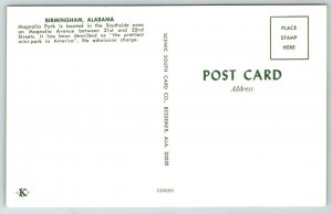Birmingham  Alabama  Magnolia Park Postcard
