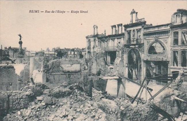 France Reims en Ruines Rue de l'Etape