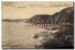 Val Andre Old Postcard The Cliffs Of The Beach Lingouare Au Fond Des Vallees