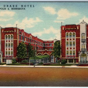 1950 Minneapolis, MO Francis Drake Hotel Advertising Info Linen Full Bleed  A228