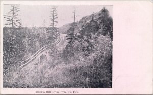 Mission Hill Drive from Top Calgary Alberta AB Litho Postcard H32