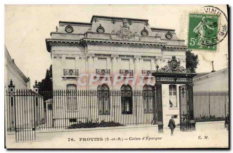 Old Postcard Bank Caisse d & # 39Epargne Provins