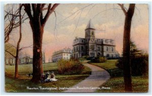 NEWTON CENTRE, MA ~ Newton THEOLOGICAL SEMINARY 1911  Middlesex County Postcard