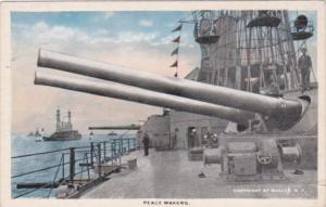 Military Peace Makers Canons On U S Battleship
