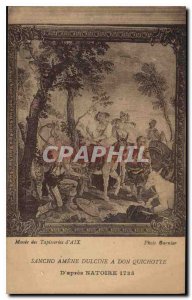 Postcard Old Aix Tapestry Museum Sancho Amene Dulcine in Don Quixote Apres Na...