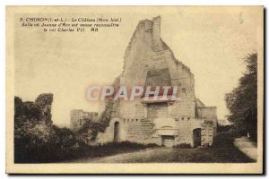 Old Postcard Chinon I and L Chateau hist My room at the Joan of Arc came reco...