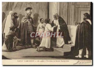 Postcard Old Saint Tarcisius Tarcisius is entrusted to the Holy Eucharist