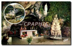 Modern Postcard Lourdes Grotto Miraculous The Miraculous Grotto La Grotta Mir...