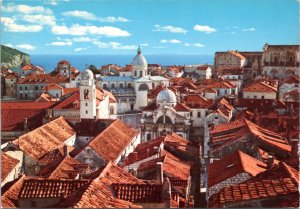 Postcard Croatia Dubrovnik - bird's eye view of rooftops