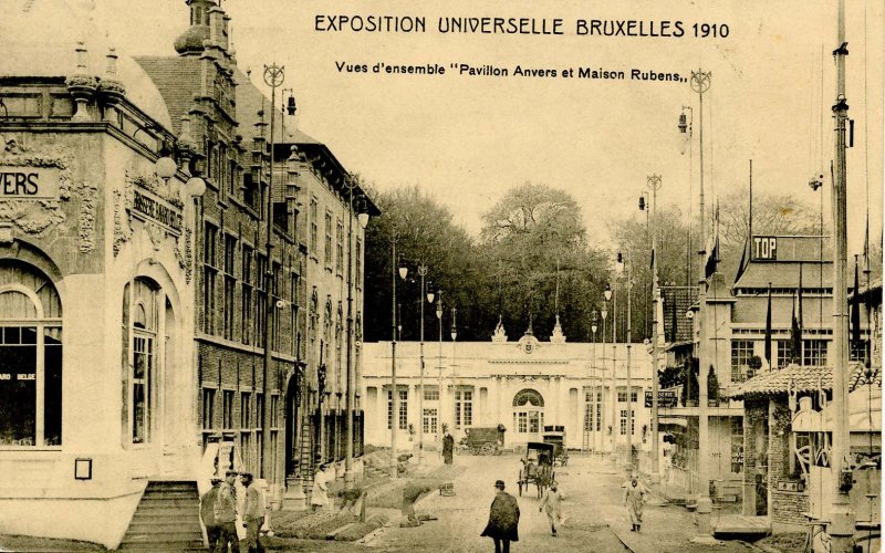 Belgium - 1910 Exposition Universelle Bruxelles, Pavilion Anvers & Maison Rubens