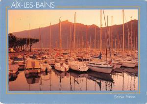 BT7115 Aix les Bains crepuscule sur le grand port ship bateaux      France