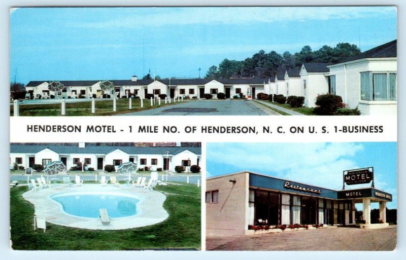 HENDERSON, North Carolina NC ~ Roadside HENDERSON MOTEL A.B. Matsick Postcard