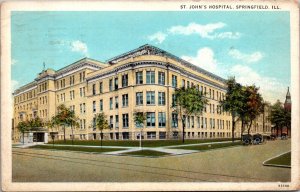 Postcard St. John's Hospital in Springfield, Illinois