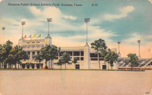 Houston Texas Public School Athletic Field Vintage Postcard AA51415