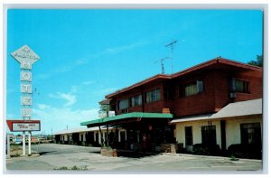 c1950's Frontier Motel & Restaurant Building Signage Cortez Colorado CO Postcard