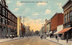 Punxsutawney Pennsylvania Mahoning Street Scene Antique Postcard K41467