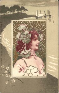 Art Nouveau Beautiful Woman TUCK Connoisseur 2533 c1905 Postcard